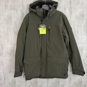 ZeroXposur Jacket Men Medium Hooded 4 Way Stretch Tech Insulated Therm-x Green